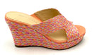 ALFANI Black Woven Lea Slides 6