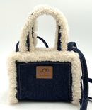 TELFAR X UGG Dark Denim Shearling Small Shopper