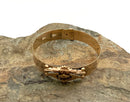 9kt Gold & Garnet English Belt Buckle Style Bangle Bracelet