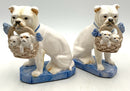 Pair of Fitz & Floyd Pug Figures With Baskets