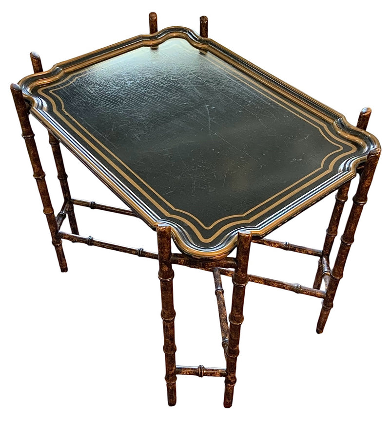 Black Lacquer Butler's Tray Table