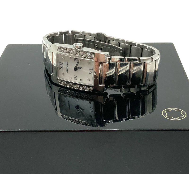 Mont Blanc Stainless Steel, Diamond & Mother of Pearl Watch