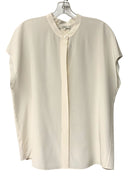 VINCE Ivory Silk Cap Sleeve Blouse