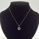 14kt Gold, Gold Plated & Glass Cross Necklace