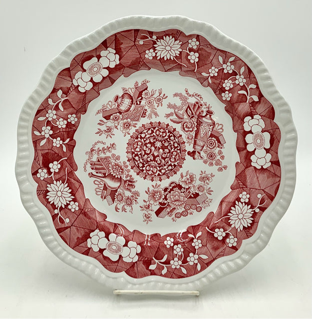 Set/8 Spode Cranberry Archive Collection Plates