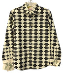 TIZZIE Yellow/Black "Knot" Print w/Contrasting Cuff L/S B/D Top