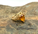 14kt Gold, Diamond & Citrine Ring