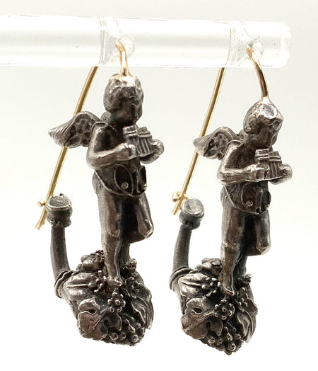 Artisan 14kt Gold & Sterling Angel Earrings