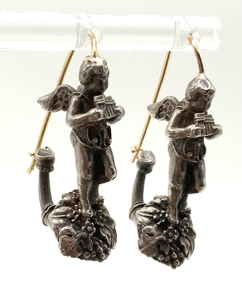 Artisan 14kt Gold & Sterling Angel Earrings