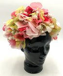 Christian Dior Chapeaux Vintage Pink Multi Floral Pillbox Hat