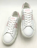 VERSACE White Leather Englisg Rose Embroidered Greca Sneakers 6.5