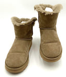 UGG Olive Green Suede Mini Bailey Bow Boots 7