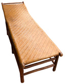 Vintage Rattan & Willow Chaise Lounge