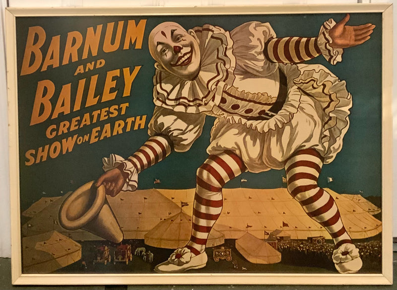 Vintage Framed Barnum & Bailey Poster