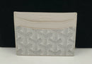 GOYARD White Leather & Coated Canvas Saint Sulpice Card Wallet