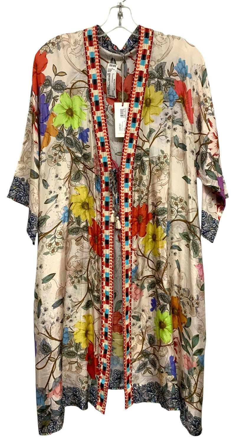 JOHNNY WAS Red Multi Floral Archibal Bambina Kimono