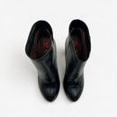 BALLIN Black Leather Platform Stiletto Heel Ankle Boots 39