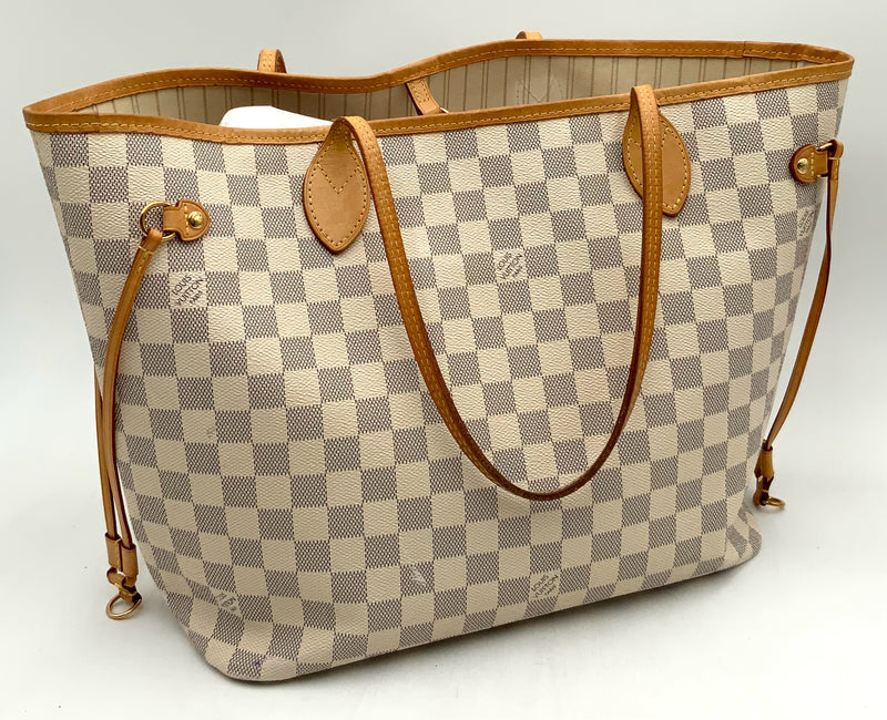 LOUIS VUITTON Damiez Azur Neverfull MM Tote