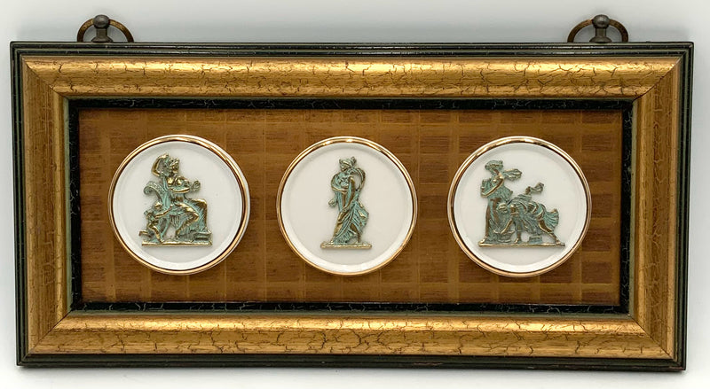 Mid Century Porcelain Plaque Art