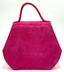 ANNE KLEIN CoutureVintage Fuchsia Suede Top Handle Bag