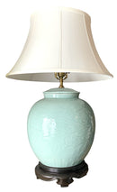 Asian Celadon Ginger Jar Lamp
