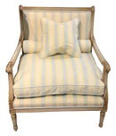 French Style Arm Chair With Down Cushions