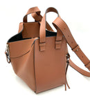 LOEWE Tan Calf Leather Top Handle Small Hammock Bag. Made in Spain.