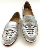 VERONICA BEARD Taupe Snake Print Black Cap Toe Leather Cecile Slingbacks 7.5