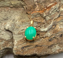14kt Gold & Chrysoprase Pendant
