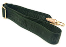 LOUIS VUITTON Green Canvas Strap Leather Trim Shoulder Strap