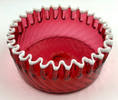 Antique Hobbs Brockunier Cranberry Glass Bowl