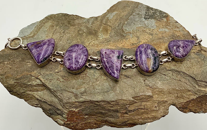 Sterling & Charoite Bracelet