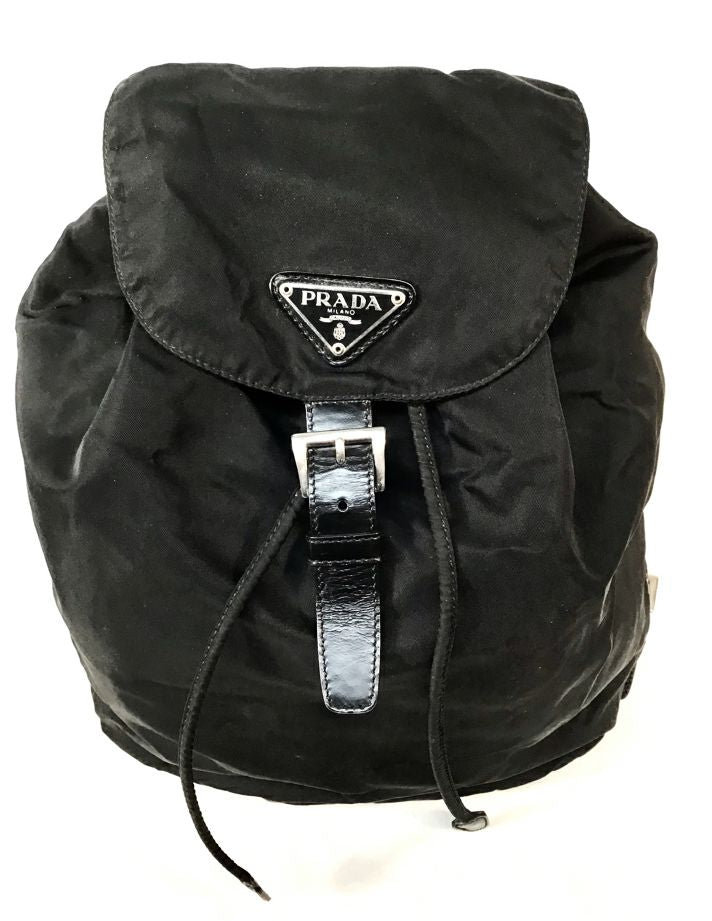 PRADA Vintage Black Tessuto Nylon Backpack AS IS