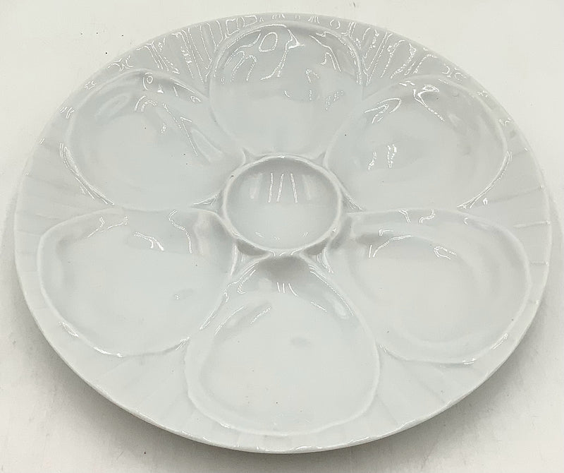 Pillivuyt White Ceramic Oyster Plate