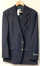 BURBERRY Navy Worsted Wool Kensington Sportcoat 43L