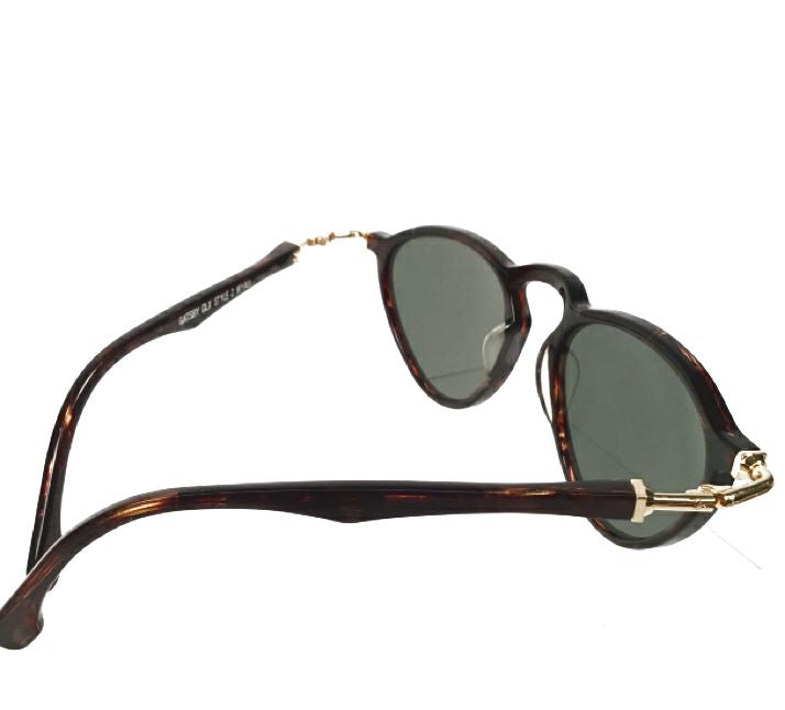 RAY BAN Brown Marbled Gold Arm Gatsby DLX Sunglasses