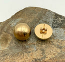 14kt Gold Large Button Style Earrings