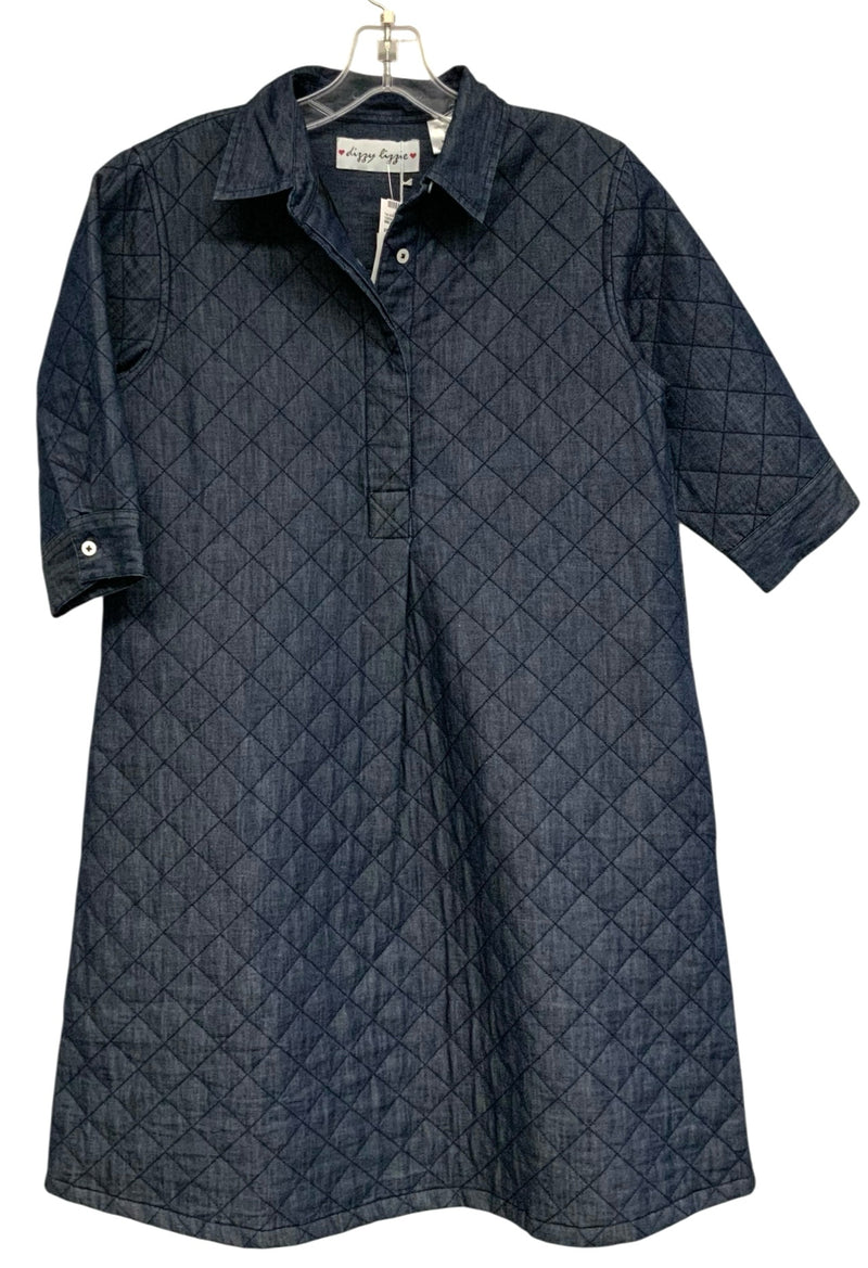 DIZZY LIZZIE Blue Denim Quilted S/S Dress