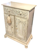 Painted Cabinet With Pressed Tin Accents