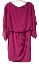 JESSICA HOWARD Orchid Knit Sheer Draped Sleeve Dress