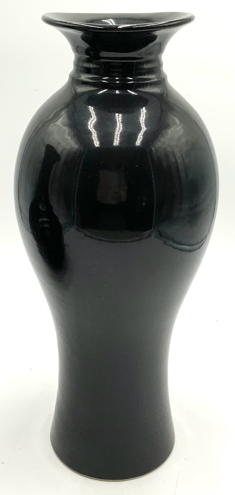 Vintage Black Pottery Vase