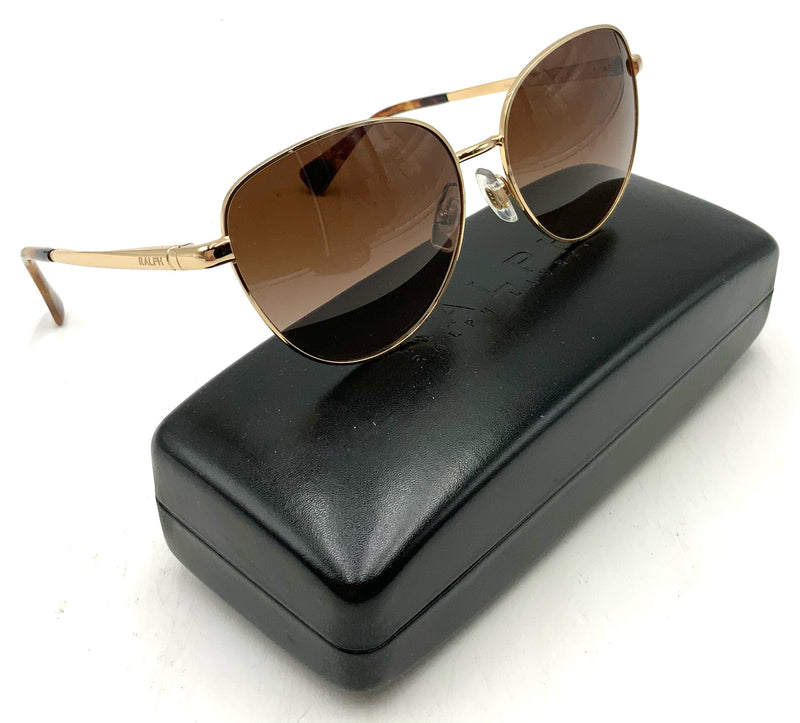 RALPH LAUREN Gold Frame Brown Gradiant Lens Tortoise Sunglasses