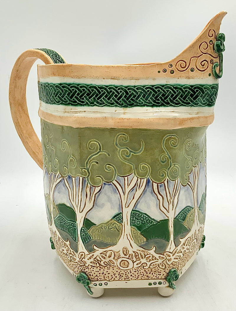 Handmade Celtic Pottery Pitcher