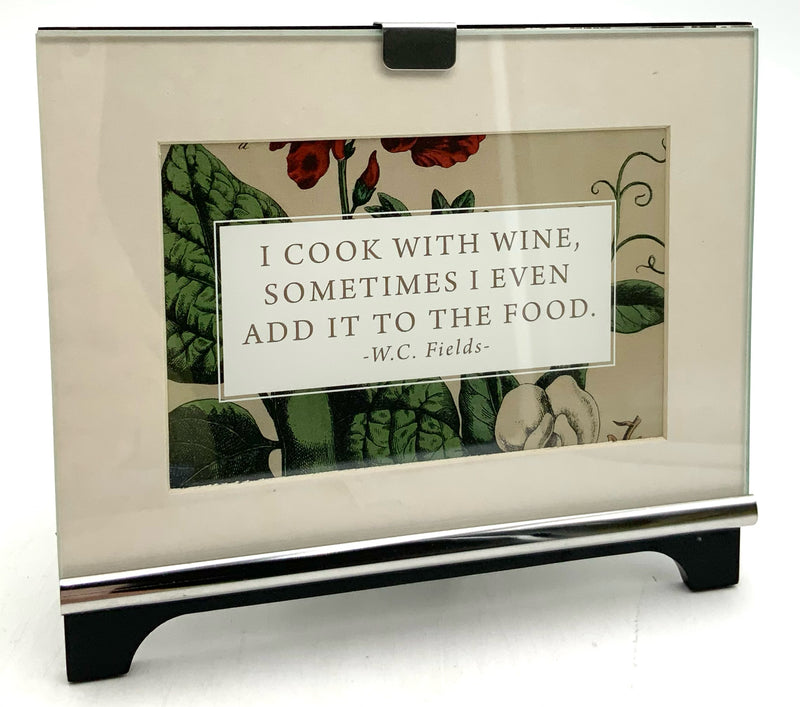 "I Cook With Wine" Framed Art