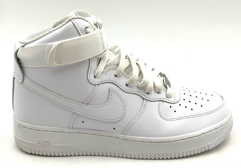 NIKE White Leather Air Force 1 High 07' Sneakers 9