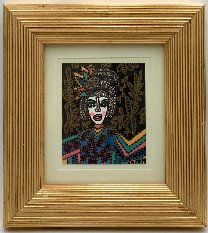 Knox Wilkinson Oil Markers Portrait of Woman