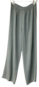 EILEEN FISHER Sage Elastic Waist Straight Leg Silk Pants