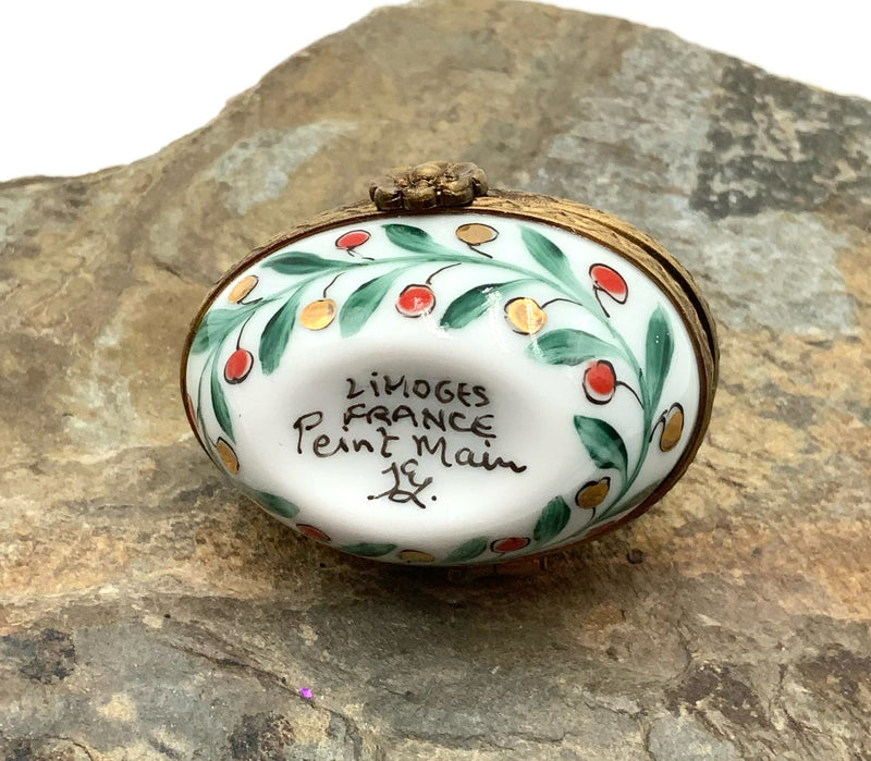 Small Limoges Lily of Valley Trinket Box