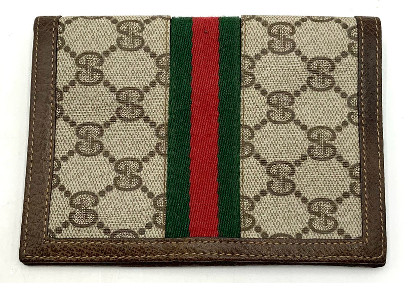 GUCCI Vintage GG Guccissima Supreme Stripe Bifold Wallet