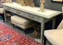 Gray Wood Console With Drawers